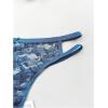 imageFloerns Womens Plus Size 2 Pack Lace Seamless VStrings Thong Panties SetOrange Multi