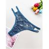imageFloerns Womens Plus Size 2 Pack Lace Seamless VStrings Thong Panties SetOrange Multi