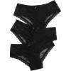 imageFloerns Womens Plus Size 2 Pack Lace Seamless VStrings Thong Panties SetBlack Ink
