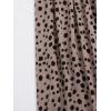 imageFloerns Womens Floral Printed Elastic Waist A Line Pleated Ruffle Midi SkirtBrown