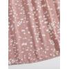 imageFloerns Womens Floral Printed Elastic Waist A Line Pleated Ruffle Midi SkirtPink