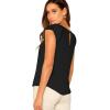imageFloerns Womens Keyhole Chiffon Short Sleeve Blouse TopsBlack