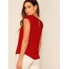 imageFloerns Womens Keyhole Chiffon Short Sleeve Blouse TopsRed Solid
