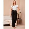 imageFloerns Womens Keyhole Chiffon Short Sleeve Blouse TopsWhite Solid