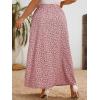 imageFloerns Womens Plus Size Boho Floral High Waist Split Thigh A Line Midi SkirtDusty Floral