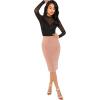 imageFloerns Womens Sheer Mesh Long Sleeve Stretchy Bodysuit JumpsuitA Black