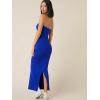 imageFloerns Womens Solid Strapless Sleeveless Bandeau Tube Top Bodycon Maxi DressRoyal Blue