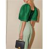 imageFloerns Womens Square Neck Puff Short Sleeve Elegant Blouse Crop TopDark Green