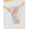 imageFloerns Womens 2 Piece Bathing Suit Lace Up Back Halter Triangle Bikini SwimsuitOrange Random