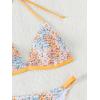 imageFloerns Womens 2 Piece Bathing Suit Lace Up Back Halter Triangle Bikini SwimsuitOrange Random