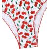 imageFloerns Womens 2 Piece Bathing Suit Lace Up Back Halter Triangle Bikini SwimsuitWhite Cherry