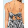imageFloerns Womens Boho Floral Print Twist Front Cami A Line Mini DressA Black and White