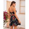 imageFloerns Womens Boho Floral Print Twist Front Cami A Line Mini DressBlack Floral