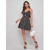 imageFloerns Womens Boho Floral Print Twist Front Cami A Line Mini DressBlack Multi