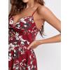 imageFloerns Womens Boho Floral Print Twist Front Cami A Line Mini DressBurgundy Flower