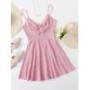 imageFloerns Womens Boho Floral Print Twist Front Cami A Line Mini DressDusty Pink Floral