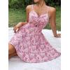 imageFloerns Womens Boho Floral Print Twist Front Cami A Line Mini DressDusty Pink Multi