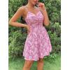 imageFloerns Womens Boho Floral Print Twist Front Cami A Line Mini DressDusty Pink Multi