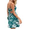 imageFloerns Womens Boho Floral Print Twist Front Cami A Line Mini DressFloral Dark Green