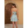 imageFloerns Womens Boho Floral Print Twist Front Cami A Line Mini DressLight Green