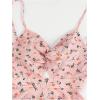 imageFloerns Womens Boho Floral Print Twist Front Cami A Line Mini DressPastel Pink