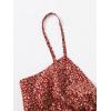 imageFloerns Womens Boho Floral Print Twist Front Cami A Line Mini DressRedwood
