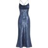 imageFloerns Womens Spaghetti Strap Cowl Neck Long Slip Satin Silk Midi DressBlue Floral