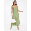 imageFloerns Womens Spaghetti Strap Cowl Neck Long Slip Satin Silk Midi DressGreen