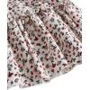 imageFloerns Girls Boho Floral Cold Shoulder Short Sleeve Ruffle Hem A Line DressApricot