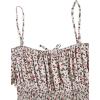 imageFloerns Girls Boho Floral Cold Shoulder Short Sleeve Ruffle Hem A Line DressApricot