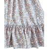 imageFloerns Girls Boho Floral Cold Shoulder Short Sleeve Ruffle Hem A Line DressBlue