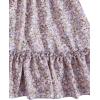 imageFloerns Girls Boho Floral Cold Shoulder Short Sleeve Ruffle Hem A Line DressMauve Purple