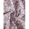 imageFloerns Girls Boho Floral Cold Shoulder Short Sleeve Ruffle Hem A Line DressMauve Purple