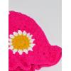 imageFloerns Womens Crochet Cherry Pattern Knit Casual Bucket HatPink