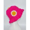 imageFloerns Womens Crochet Cherry Pattern Knit Casual Bucket HatPink