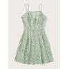imageFloerns Womens Ditsy Floral High Waist Cami Short A Line DressGreen