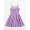 imageFloerns Womens Ditsy Floral High Waist Cami Short A Line DressLilac Purple