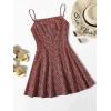 imageFloerns Womens Ditsy Floral High Waist Cami Short A Line DressRed and White