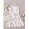 imageFloerns Womens Ditsy Floral High Waist Cami Short A Line DressWhite Cherry