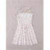 imageFloerns Womens Ditsy Floral High Waist Cami Short A Line DressWhite Cherry