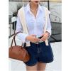 imageFloerns Womens Fake Collar Dickey Collar Detachable Blouse False Collar TopApricot Solid