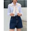 imageFloerns Womens Fake Collar Dickey Collar Detachable Blouse False Collar TopApricot Solid