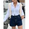 imageFloerns Womens Fake Collar Dickey Collar Detachable Blouse False Collar TopApricot Solid