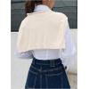 imageFloerns Womens Fake Collar Dickey Collar Detachable Blouse False Collar TopApricot Solid
