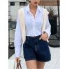 imageFloerns Womens Fake Collar Dickey Collar Detachable Blouse False Collar TopApricot Solid