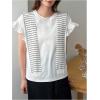 imageFloerns Womens Fake Collar Dickey Collar Detachable Blouse False Collar TopStriped