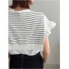 imageFloerns Womens Fake Collar Dickey Collar Detachable Blouse False Collar TopStriped
