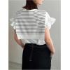 imageFloerns Womens Fake Collar Dickey Collar Detachable Blouse False Collar TopStriped