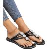 imageFloerns Womens Flat Sandals Flip Flop Sandals Summer Slip on Dressy Thong SandalBlack