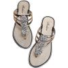 imageFloerns Womens Flat Sandals Flip Flop Sandals Summer Slip on Dressy Thong SandalGold